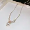 Collar de Ojo de Tigre Mismo Estilo que Hanluo~Zhao Lusi Lujo Accesible Cadena de Suéter Retro de Gama Alta Collar Elegante de Moda para Mujeres