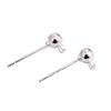 Aretes en Forma de Frijol, Accesorios para Aretes Grabados Plateados Electrochapados en Cobre, con Pasadores de Oreja de Perla Redonda Colgante, Materiales para Joyería Hecha a Mano DIY