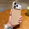 Adequado para Capa de Celular Magnética Círculo Fino Armadura Dourada Iphone17Promax Apple 16 Toque de Pele Capa Protetora Rígida Anti-Queda 15