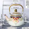 Bule de porcelana esmaltada bule para preparo de chá Kung Fu tamanho grande doméstico pote único conjunto de chá resistente ao calor fogão de indução aquecimento direto no fogo