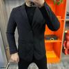 Jaqueta de Algodão Fina de Lapela para Homem de Inverno 2024 Nova Elegante para Negócios Juvenil Quente e à Prova de Frio Algodão Cor Pura Roupa Exterior