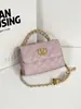 Bolso de Mano Nuevo Estilo 2026 Inspirado en Chanel con 23 Asas para Mujer, Bolso Cruzado de Cadena Acolchado de Moda, Billetera para Monedas, Bolsa Pequeña para Accesorios