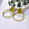 Pendientes de Moda Primavera/Verano 2026 al por Mayor Pendientes Geométricos de Acrílico Estilo Retro Hong Kong Pendientes de Diseño de Moda para Mujer Accesorios
