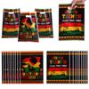 Bolsa Tote Impressa Mês da História Negra Transfronteiriça Bolsa de Presente com Estampa de Feriado Grafite Bolsa de Embalagem Plástica para Armazenamento de Biscoitos