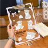 Capa de Chuva para Filhote Acrílico Prancheta A4 Pasta de Armazenamento de Provas de Aluno Quadro Tabuleiro para Escrita Clipe de Documento de Escritório A6