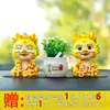 Adorable dragón del zodiaco con cabeza que se mueve, mascota celebridad de internet, figura de resina, adorno para tablero de coche, decoración para coche nuevo