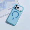 Funda magnética para teléfono tipo piel mate, adecuada para iPhone 17 Pro Max, Cubierta protectora acrílica de color caramelo para Apple 16