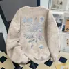 Sudadera con cuello redondo tie-dye con estampado de dopamina, moda coreana estilo americano, para hombre y mujer, otoño e invierno, tops versátiles personalizados para parejas