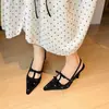 Zapatos de Tacón Alto Impresionantemente Hermosos y Elegantes para Mujer con Tacón Fino, Nuevo Estilo Primavera/Verano 2025, Adecuados para Vestidos, Sandalias de Dedo Cerrado con Pedrería y Espalda Descubierta para Mujer