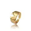 Joyería europea y americana moda creativa anillo de 26 letras inglesas dorado apertura ajustable anillo de temperamento para dama