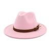 Sombreros de fieltro de ala ancha unisex para hombre y mujer, sombrero Panamá Trilby, sombrero de jazz