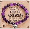 Nuevos productos en el mercado 8MM ágata obsidiana imitación pino blanco polvo nuevo cebra amor colgante pulsera de amor al por mayor