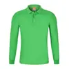 Camisa Polo de Poliéster Camiseta Ropa de Trabajo Manga Larga Cuello Solapa Estampado Logo Bordado Publicidad Camisa Cultural Hombres Mujeres