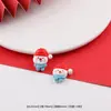 Desenho Animado de Natal Boneco de Neve Homem de Gengibre Resina Patch DIY Feito à Mão Capa de Celular Decoração de Copo d'Água Pequenos Acessórios