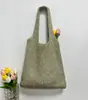 Bolso de Punto Dorado con Lentejuelas de Seda del Mismo Blogger Coreano para Mujer 2025 Nuevo Estilo Perezoso Bolso de Hombro Grande
