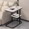 Mesa Lateral de Luxo Acessível Personalizada para Sofá, Armário Lateral de Cabeceira de Quarto de Alto Padrão, Mesa de Chá de Lazer para Varanda, Prateleira de Armazenamento, Quadrada Pequena