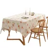 Toalha de Mesa Floral Fresca e Simples, Impermeável e à Prova de Óleo, Jogo Americano de Mesa de Jantar Sem Lavagem, Novo Modelo 2026, Toalha de Mesa de Centro de Luxo Leve de Alta Qualidade