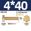 Estándar Nacional Cobre Puro Latón Completo Tornillo Arandela Plana Tuerca Juego Pernos de Cabeza Hexagonal Exterior Combinación 4M5M6M8M10M12M16