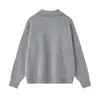 Yidao Vintage 2026 Otoño Nuevo Retro Japonés Sencillo Color Sólido Estilo Relajado Corte Holgado Cuello Solapa Suéter de Punto para Hombre