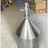 Tolva Industrial, Embudo Grande de Acero Inoxidable Engrosado, Tolva de Alimentación de Maquinaria Alimentaria de Gran Diámetro, Barril para Máquina de Llenado de Pasta y Líquidos