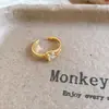 Anillo Abierto Vintage de Zirconia con Forma de Lágrima, Estilo Nicho de Alta Gama, Anillo para Dedo Índice, Versátil para el Uso Diario, Anillo para Mujer