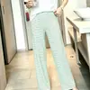 Nuevos pantalones de pijama de casa a rayas para mujer, pantalones cálidos de otoño forrados de forro polar para caminar al aire libre, pantalones largos casuales de terciopelo alemán para casa, pijamas