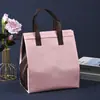 Sacolas Personalizadas para Embalagem de Delivery, Sacolas de Embalagem Não Tecidas para Catering Transfronteiriço, Sacolas Isolantes de Folha de Alumínio, Sacolas Portáteis Ecológicas de Fábrica para Delivery