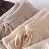Pantalones Casuales de Pierna Ancha Rectos Gruesos de Cintura Alta para Otoño e Invierno Tejido Holgado Lana Cachemir Estilo Popular