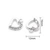 Coração de pêssego grão amor 1g 13x 15mm liga de prata antiga acessórios de joias