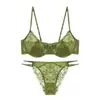 Versión de Calidad de Ropa Interior Francesa Fina de Media Copa para Mujeres Sexy Francesa Suave Aro de Acero Push-Up Anti-Caída Conjunto de Sujetador