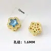 Acessórios DIY de Cristal Cor-Preservante Cor Cobre Banhado a Ouro Estrela Gordinha Pentagrama Trevo Anel Pulseira de Rosto Acessórios de Contas