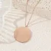 Venda Direta da Fábrica Colar Redondo de Aço Inoxidável, Colar de Moda Versátil de Luxo Leve para Homens e Mulheres, Colar Gravado, Joia de Corrente para Clavícula