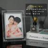 Simples 6 polegadas de vidro transparente decoração de moldura de foto dos desenhos animados caligrafia de 6 polegadas e pintura moldura de exibição panorâmico ponto moldura de foto