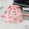 Bolsa cosmética com cordão, bolsa de tecido pequena fofa para carregar na mão, bolsa organizadora de veludo cotelê, bolsa para presente, bolsa para guardar miudezas