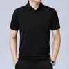 Camisa Polo de Manga Corta de Seda de Hielo para Hombre, Top de Verano, Malla Transpirable, Holgada, Talla Grande, Camiseta de Media Manga de Secado Rápido para Hombre