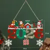 Árvore de Natal de Madeira Popular Transfronteiriça Decorações de Natal para Mesa Anão Inglês Papai Noel Boneco de Neve Enfeites de Madeira