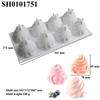 Molde de silicona para pastel de mousse de flor espiral uniforme de 8 puntos de fábrica, decoración para hornear, molde para postre francés, venta caliente transfronteriza