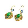 Pendientes de Calcedonia Verde Emperador de Hielo Aiyu Ágata Esmalte Color Ganchos para Orejas Joyería Tendencia Nacional Venta al por Mayor S4051414L