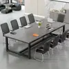 Mesa de Escritório, Mesa Longa, Conjunto de Mesa de Conferência e Cadeiras, Estação de Trabalho para Treinamento, Mesa de Computador Simples, Mesa de Escritório Moderna, Espessada e Alargada
