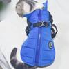 Abrigo de Algodón Cálido para Perro Otoño e Invierno Forrado de Polar Acolchado Arnés Abrigo de Algodón Ropa para Perro Suministros para Mascotas Ropa para Perro Abrigo de Algodón para Perro