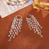 Aretes Largos con Borlas y Corazón Estilo Hada, Moda de Alta Gama, Exquisitos y Elegantes Accesorios para Orejas, Dinámicos Clips para Orejas de Estilo Festivo