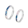 Anéis de Casal Estrelas e Mar Masculino e Feminino Anéis Elegantes de Design Nichado Presente para o Aniversário do Parceiro Joias Atacado