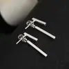 Nuevos Pendientes Geométricos Largos en Tira para Mujer, Estilo Vintage Simple de Doble Uso, Accesorios para Orejas de Estilo Nicho Irregular Dulce-Cool