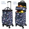 Bolsa de carrito retráctil bolsa de compras de supermercado plegable portátil Carrito de compras de rueda universal compras de comestibles carrito de arrastre para el hogar camping