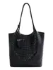 Bolso tote tejido vintage estilo coreano para mujer, bolso de hombro de cuero suave de gran capacidad, versátil para ir al trabajo, bolso casual de axila