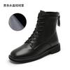 Botas Martin con Cremallera Trasera para Mujer, Nuevo Estilo Otoño e Invierno, Botines Blancos Planos Cortos, Botines Delgados Versátiles Estilo Coreano