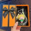 Llavero de Chica de Cabello Largo y Ondulado Creativo de Dibujos Animados Lindo Exquisito Adorno para Correa de Teléfono Colgante de Bolso Pequeño Regalo