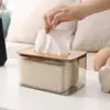 Caja de pañuelos de escritorio, dispensador de papel, caja de almacenamiento para uso doméstico en la sala de estar, el comedor o la mesa de centro, dispensador de papel multifuncional de lujo ligero, diseño creativo