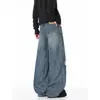 2026 nuevos jeans rotos estilo retro americano, nuevos pantalones rectos de pierna ancha para hombre, pantalones largos elegantes y modernos