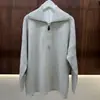 BORBOTIE Ropa de punto para mujer 2026 Primavera y Otoño Nuevo LP Moda Versátil Jersey de cachemira con media cremallera